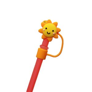 Moda Homehub Straw Cap Silicone Dust-proof Plug Glass Tea Milk Straw Splash-proof Lid