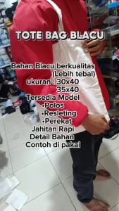 Tote Bag Blacu Polos Tas Belanja Kain Goodie Bag Shopping Totebag Kuliah Tas Lukis