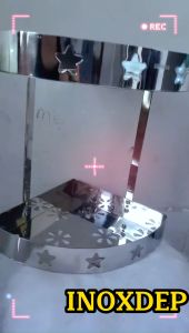 Kệ phòng tắm nhà vệ sinh hình góc đựng xà bông 25x25 100%inox 304 chống rỉ sét chống ăn mòn chịu nước và nhiẹt độ bền cao