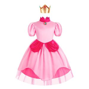 WUYIMEI | Kids Peach Princess Pink Dress Halloween Cosplay and Performance