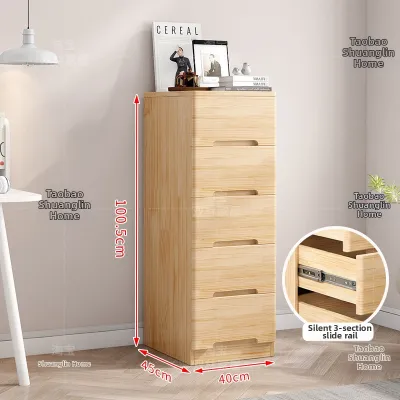 Space-saving Solid Wood Drawer Cabinet