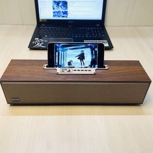 Loa bluetooth XM-520 Siêu Bass  Loa Bluetooth Để Bàn Vỏ Gỗ 20W Thiết Kế Sang Trọng Âm Thanh Trầm Ấm - Loa 2.5 Inch - Loa bluetooth không dây nghe được từ 8-12 tiếng pin siêu khỏe bass căng  loa bluetooth giá rẻ loa mini loa siêu bass