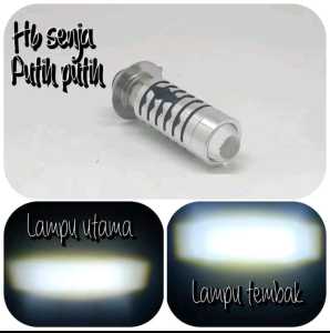 lampu utama laser depan laser h6 acdc hi/low putih putih  metic bebek senja biru metic bebek