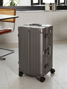 Super Large Capacity Aluminum Frame Luggage Bag 32 Inch Check-In Travel Suitcase with Brake Silent Universal Wheels 20 Inch Boarding Box