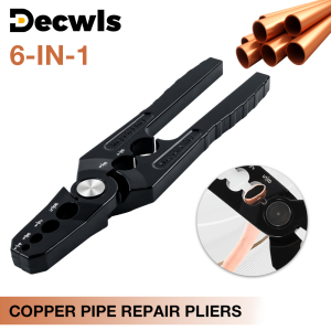 6-In-1 Air-Conditioning Copper Pipe Rounding Pliers Flat Pipe Restore Rounding Tools Diameter 1/4" 3/8" 1/2" 5/8" 3/4" 7/8" Pipe