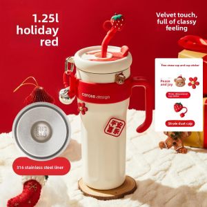 CAROTE | Insulated Straw Cup for Women Large Capacity