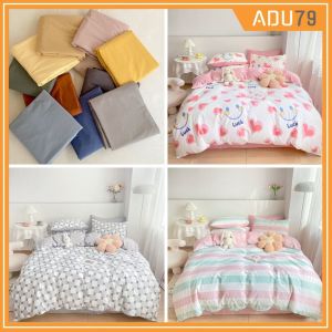 [ FREESHIP ] Bộ Chăn Ga Cotton Korea Cao Cấp Phong Cách Hàn Quốc CÓ VỎ CHĂN Dùng Nhà Ở Nhà Thuê Khách Sạn Homestay