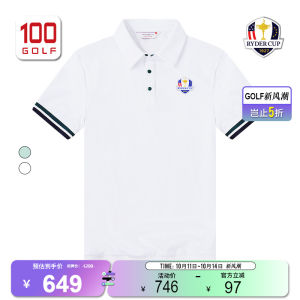 RyderCup Mens Golf Polo Shirt Summer Cool Dry Breathable Elastic Collar Short Sleeve T-Shirt Sport Fitness Fans Supplies