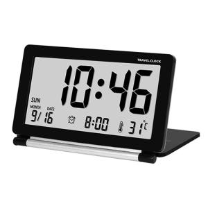 DIHUANTUO | Travel Electronic Flip CD Clock Alarm Thermometer Folding Silent Clock