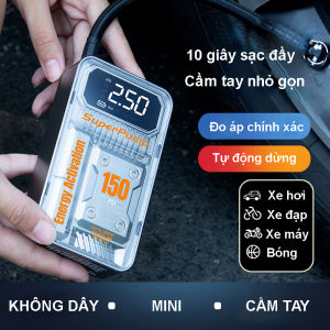 Bơm lốp xe hơi đa năng mini SUITU 150 PSI cầm tay không dây nhỏ gọn