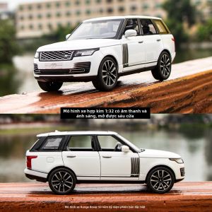 HEIMANBA | Mô Hình Xe Hợp Kim Land Rover Range Rover Phiên Bản Kỷ Niệm 50 Năm có Hiệu Ứng Âm Thanh và Ánh Sáng Tính Năng Kéo Lùi