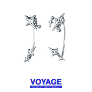 VOYAGE Star Ear Cuff No Piercing Women High-End Sensation Small Design Luxury Ear Clip Elegant Ear Hanging Fashion Jewelry