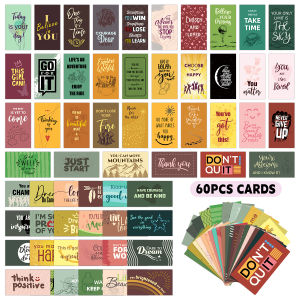 60pcs Daily Affirmation Cards Mini Inspirational Lunch Note Card Motivational Reward CardsPositive Affirmation Reminder Cards