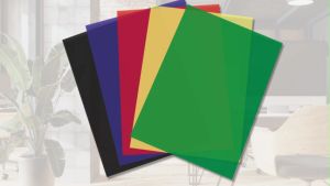 SALEZONE - BINDING COVER PVC COLORED TRANSPARENT HIGH QUALITY A4 SIZE 200MIC (100sheets)