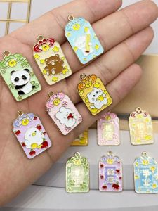 Motivational Double-Sided Wish-Granting Alloy Pendant Gift Cute Cartoon Creative Student DIY Accessory Fresh Outlined Fashion Jewelry