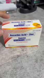 ENOZNC Ascorbic Acid + Zinc 500mg/40mg 100 Capsules Vitamin & Mineral FDA Approved BNDPHARMA