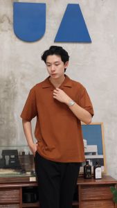 ANCSTR Kemeja Polos Linen Krinkle Oversized - One Button