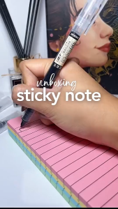 BUY 1 TAKE 1 200 Sheets Long Line Sticky Notepad INS Post Sticky It Notes Large Tag Students Note Paper Office Computer Message Board Sticky Notes Free Pen