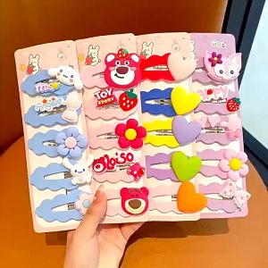 Jepit Rambut Anak Hairpin 1 set isi 5pcs Karakter Kartun Lucu Aksesoris Rambut Anak Jepitan Rambut Fashion Wanita