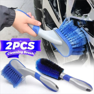 2PCS Multi-Functional Car Tyre Cleaning Brush Tire Wheel Rim Hub Brushes Auto Washer Vehicle Body Surface Wheel Scrub Cleaner Tool