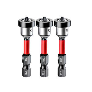 OIMG | Magnetic Drywall Screw Setter Bits – Adjustable Depth PH2 Positioning Bits with Removable Aluminum Collar S2 Steel Hex Shank