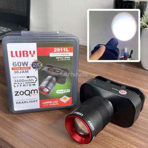 Luby Senter Kepala Zoom Pro 60 Watt L 2911 senter kepala laser alumunium headlight Luby