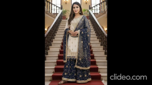 SUHAGAN REKHA WHITE BLUE SHARARA WITH EMBROIDERY SIZE S TO 2XL CODE AD218 7E pic25