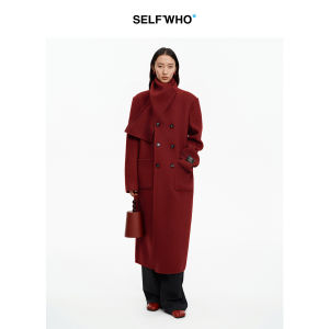 New Year Red Winter New Wool Blend Coat