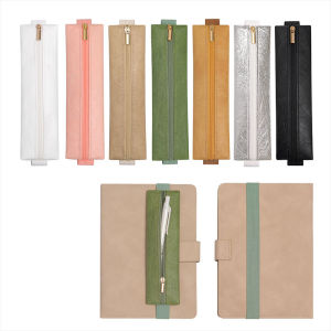 1Pcs Adjustable Elastic Band Pen Holder DuPont Paper Materials Leather Pen Sleeve Pouch Journal Waterproof Pencil Holder