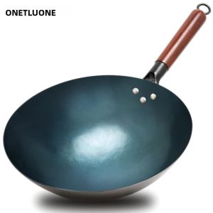 Chảo Gang Thủ Công Truyền Thống 30/32cm Thân Thiện Với Môi Trường Không Tráng Phủ Kiểu Cổ Dùng Cho Bếp Gas Đồ Dùng Nhà Bếp Gia Đình