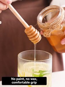 50/100 PCS Kitchen Tool: 3-inch Mini Honey Stirrer & Wooden Jam Spoon Stick