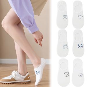 5คู่สุ่มสีกระต่ายวัวหัวใจสัตว์ถุงเท้าคอตตอนลำลองอบอุ่นผู้หญิง Streetwear น่ารักถุงเท้าตลกๆสั้นข้อเท้ามีความสุข