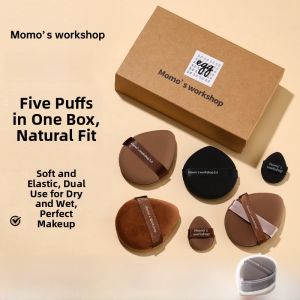 Momos Workshop MojiMoji Triangular Velvet Air Cushion Powder Puff Non-Powder Absorbing Wet And Dry Beauty Sponge Makeup Brush