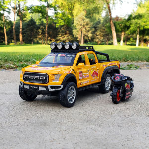 XINAOWANJU | Raptor F150 Alloy Car Model Off-Road Large Wheels Metal Shockproof Light & Sound Effects
