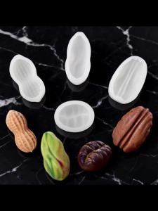 Peanuts Pecan Pistachios Vanilla Blueberry or Rose Design Silicone Chocolate Mold Kitchen Mousse Cake Mould Dessert Baking Tools