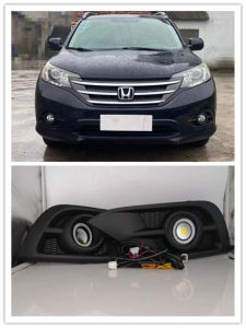 LED Fog Lights Assembly For Honda City 2012 2013 2014  Front Bumper Fog lamp Replacement Angel Eye Daylight Accessories DRL Kit