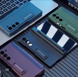 CASE CASING FOR SAMSUNG GALAXY Z FOLD 4 Z FOLD 5 Z FOLD 6 MAGNETIC FOLDING KICKSTAND CASE SLOT PEN DESIGN HARDCASE MM-246