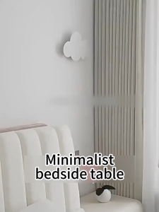 Baierdi French-style creamy white bedside cabinet bedroom nightstand with drawers and storage