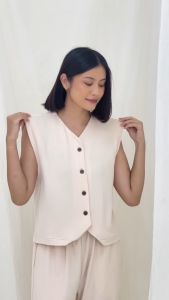 Ixora Yuka Vest – Rompi Rajut Premium Wanita Knit Rib