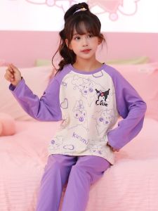 Korean Pyjamas Set Casual Polyester Sleeping Wear Baju Tidur Remaja Perempuan for Kids Girls