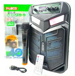 MUSIK BOX 5000WATT speaker bluetooth karaoke fleco f8809 LED 85 in bonus mic radio FM best Qualiity 100original bisa