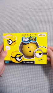 Despicable me Runaway Minions intelligent dodge obstacle toy music & light infrared sensor tease pet smart robot tiktok