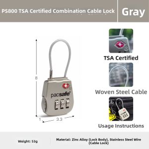 Pacsafe | TSA Approved Luggage Password Lock