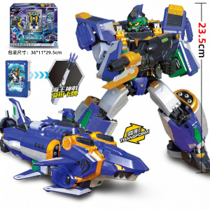 JUMPGO | Shiny Blue Lightning Deformable Robot For Boys