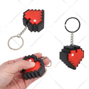 3D Printed Heart Button Keychain Pendant Keychain Model Pendant Decompression Decorative Gift