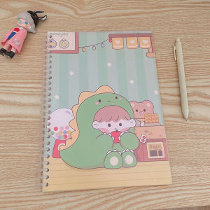 🇲🇾[Malaysia]Ready Stock Cute Cartoon Momo Series Notebook Grid Notepad Book Easy Carry Portable Diary Journal Book Exercise Book Exam Pad  Diary Planner Buku Nota Comel School Student