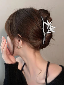 กิ๊บติดผมรูปใบไม้ไผ่เงิน ทรงสัตว์ทะเลฉลาม สไตล์เรียบง่าย ดีไซน์ทันสมัย อุปกรณ์ตกแต่งผมแบบลำลอง จับผมแบบหน้าตาเล็ก