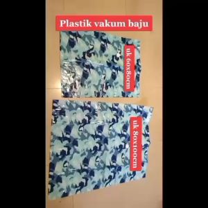 SOHA VB-03 Plastik Vakum Baju Plastic Vacuum Storage Compression Clothes Laundry Travel Bag Kompresi Simpan Seprei Selimut Pakaian Motif Army 1 Sisi Motif Army 1 Sisi Transparant