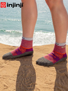 Injinji Double Layer Hiking Crew Socks Womens Thickened Coolmax Outdoor Marathon Trail Running Five Finger Socks