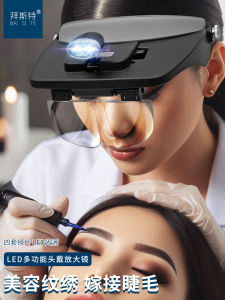 Beste Head-Worn Magnifying Glass for Reading with Light Elderly Special Use Eyeglass for Book Reading And Removing Eyelashes